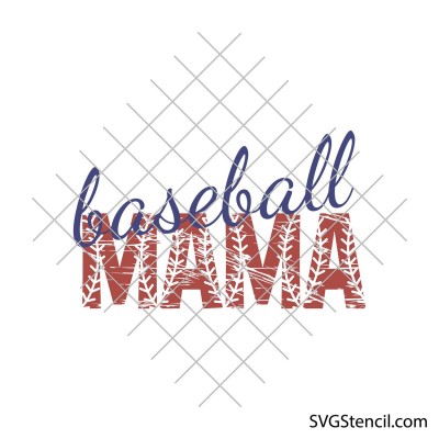 Baseball mama svg | Distressed baseball svg