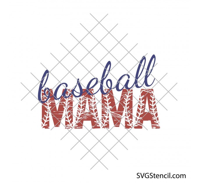 Baseball mama svg | Distressed baseball svg