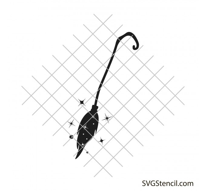 Witch broom svg | Broom stick svg | Broomstick svg - SVGStencil