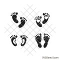 Baby footprints svg | Baby feet svg