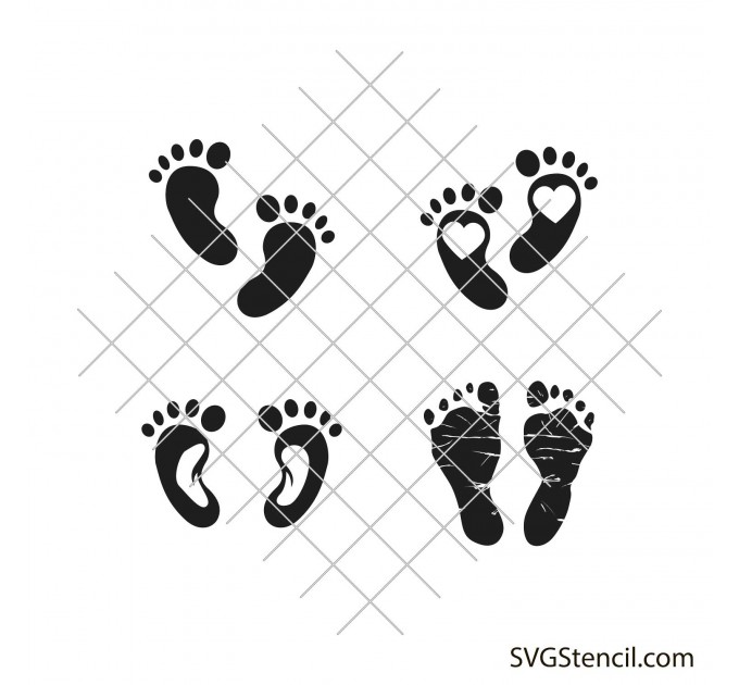 Baby footprints svg | Baby feet svg