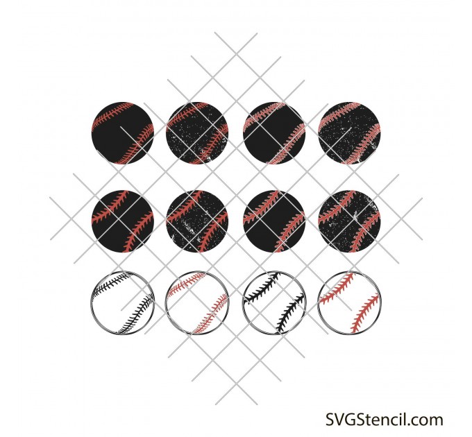 Baseball balls svg bundle | Softball svg