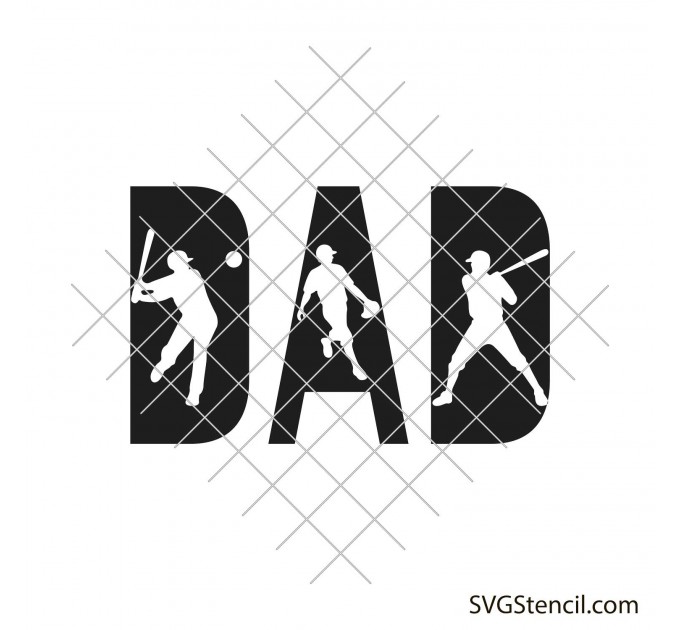 Baseball dad svg design | Love baseball svg