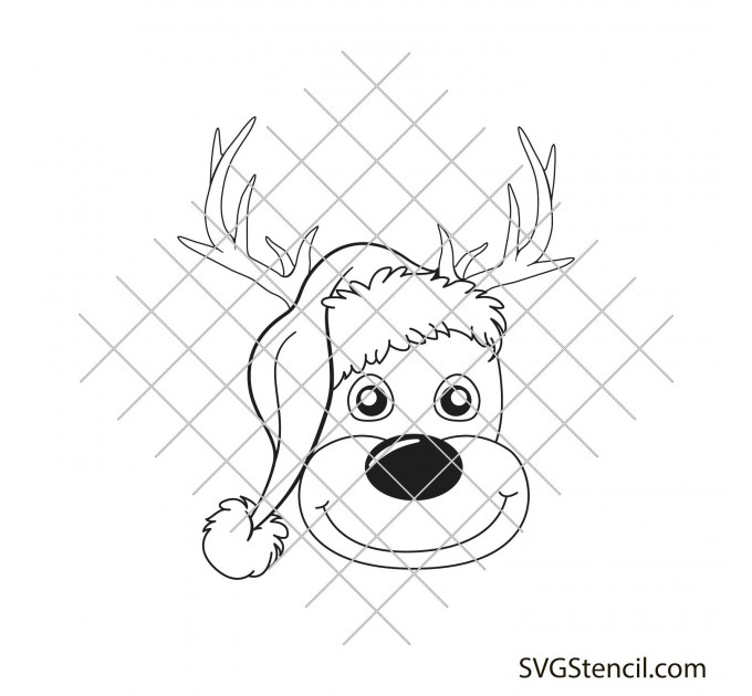 Christmas reindeer svg design | Deer face svg | Kids shirt svg