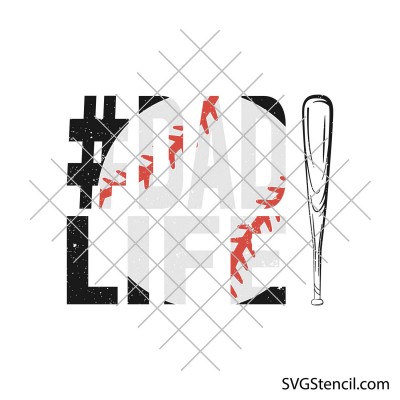 Dad life baseball svg | Baseball shirt design