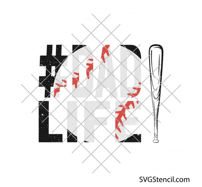 Dad life baseball svg | Baseball shirt design