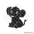 Cute baby elephant svg | Boy elephant svg | Nursery elephant svg