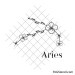 Aries floral zodiac sign svg