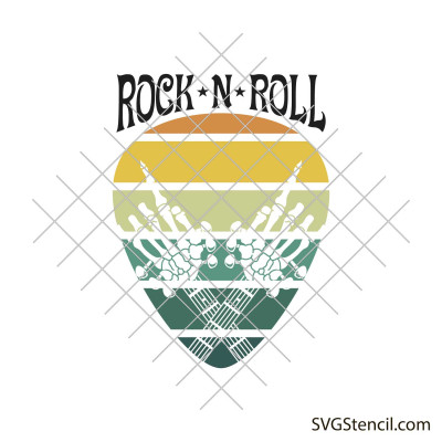 Guitar skeleton hand svg | Guitar pick svg