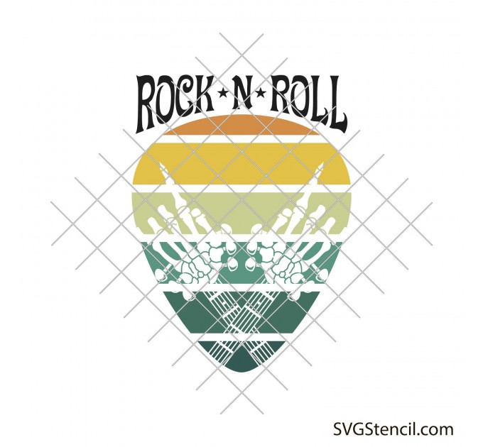 Skeleton rock hand with heart svg