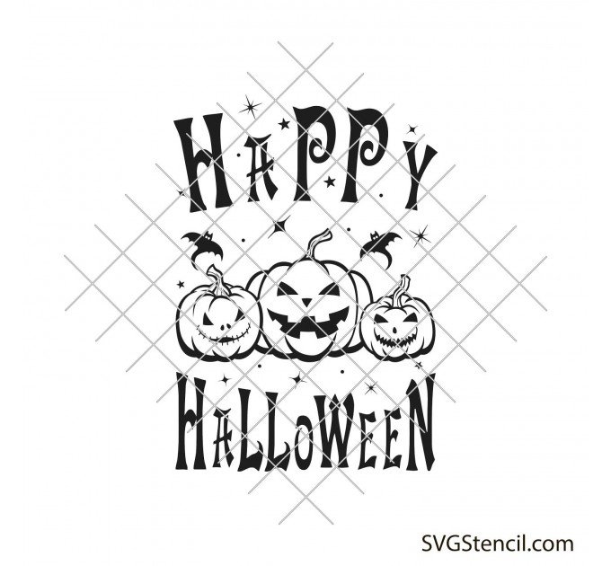 Happy Halloween svg | Spooky Halloween shirt design | Halloween pumpkin svg