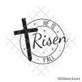 He is risen y'all svg | Easter shirt svg