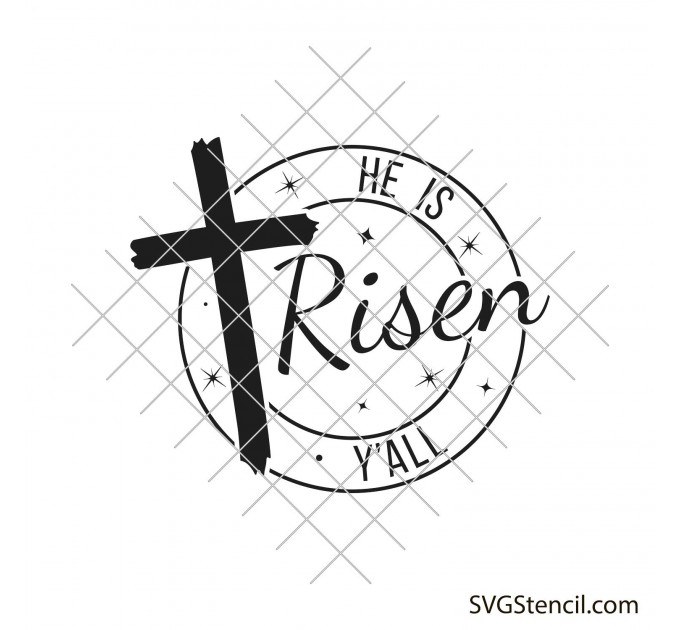 He is risen y'all svg | Easter shirt svg