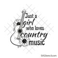 Just a girl who loves country music svg | Western shirt design