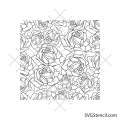 Rose seamless pattern svg