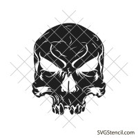 Skeleton head svg | Skull head svg | Human skull svg