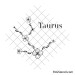 Taurus floral zodiac sign svg