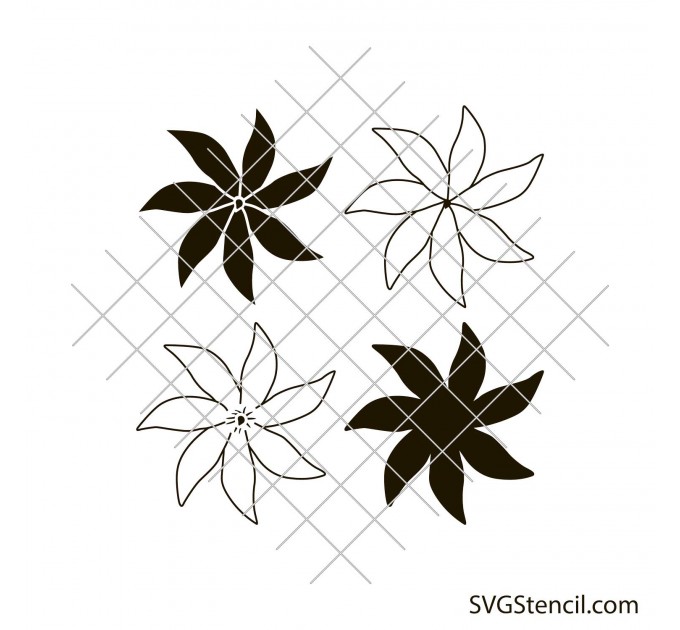 Tiare flower svg | Tiare gardenia svg | Floral svg design