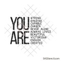 You are inspiration svg | Motivational phrases svg | Christian quote svg