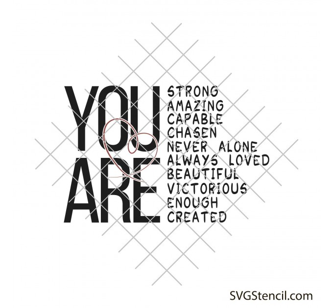 You are inspiration svg | Motivational phrases svg | Christian quote svg