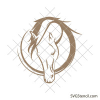 Horse head silhouette svg