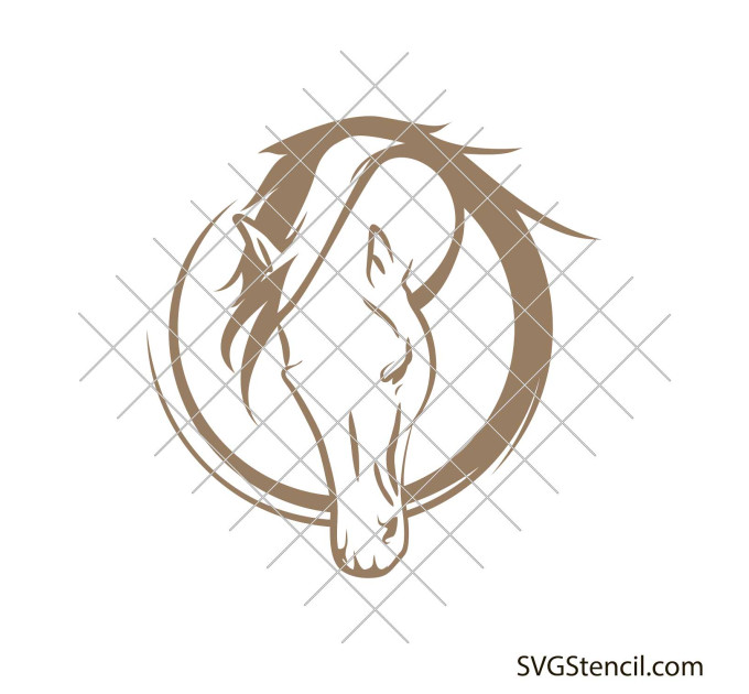 Horse head silhouette svg
