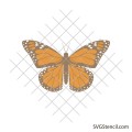 Layered monarch butterfly svg
