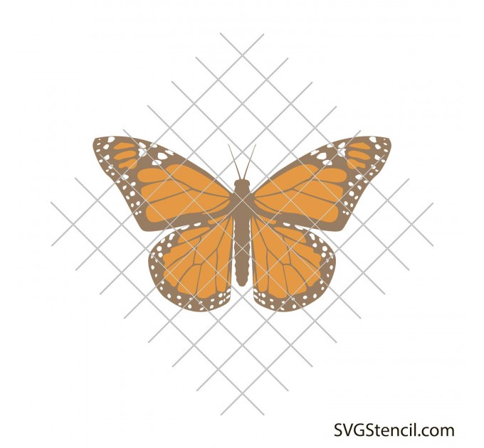 Layered monarch butterfly svg