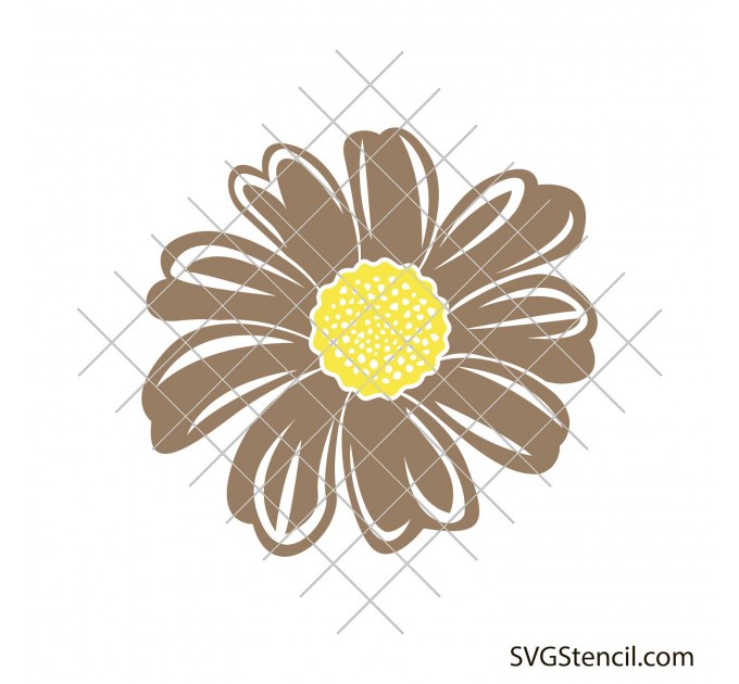 White daisy svg design