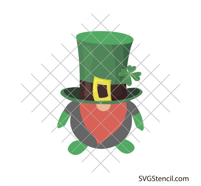 Saint Patrick's day gnome svg