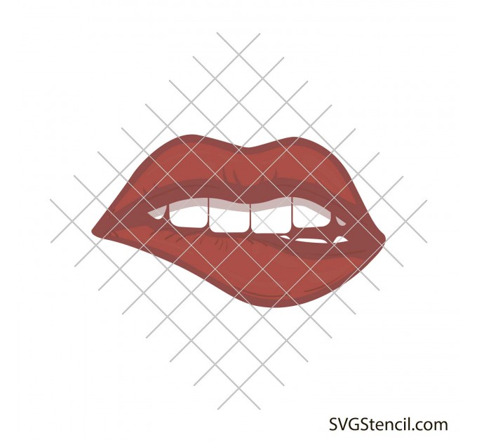 Sexy red lips svg