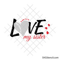 Little sister baseball svg | Play ball svg | Baseball season svg