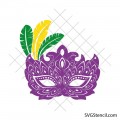 Mardi gras mask svg | Carnaval mask svg | Masquerade mask svg