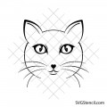 Cat face svg | Cat head svg | Kitten head cut file