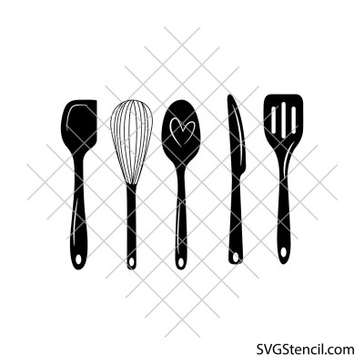 Kitchen split frame svg | Kitchen monogram svg | Cooking svg