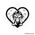 Weenie dog svg | Funny puppy svg | Long haired dachshund svg