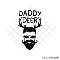 Daddy deer svg | Christmas daddy svg | Dad hunter svg