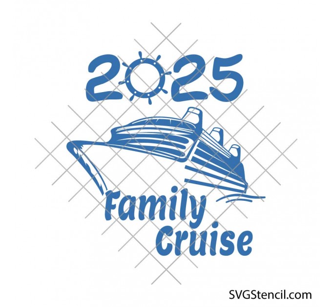 Cruise ship svg | Family cruise 2025 svg