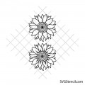 Sunflower mandala svg | Black and white sunflower svg | Sunflower decal svg