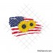 American patriotic sunflower USA svg | 4th of July flower design