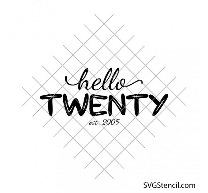 20th Birthday svg | Hello Twenty svg