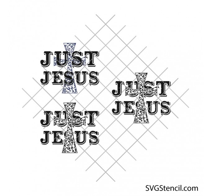 Just Jesus svg | Christian cross | Religious svg | Bible verse svg