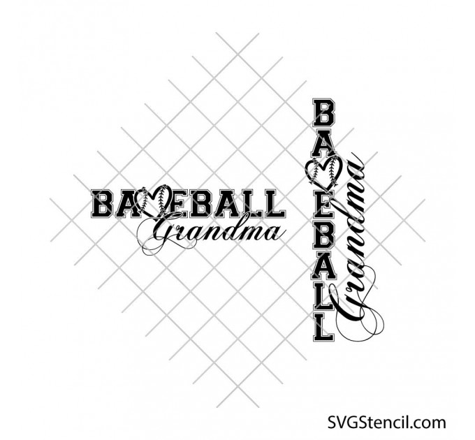 Love baseball grandma svg | Baseball nana svg | Baseball decal svg