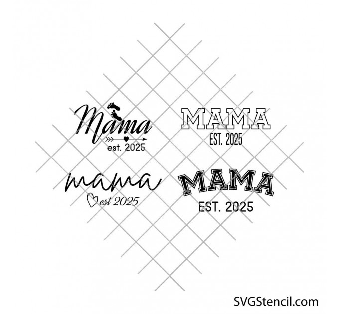 Mama svg | Mom est svg