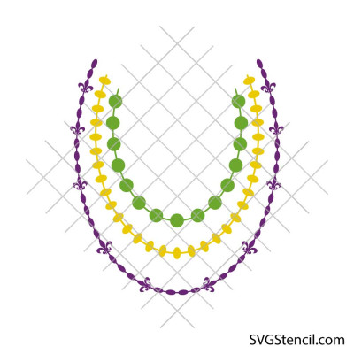 Mardi Gras beads svg | Beads necklace svg | Carnaval beads svg