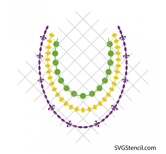 Mardi Gras beads svg | Beads necklace svg | Carnaval beads svg