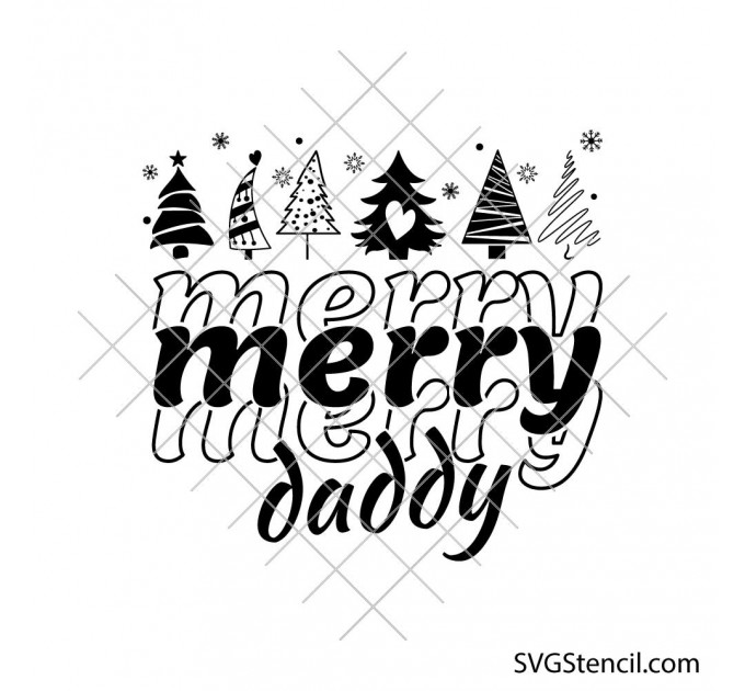 Merry daddy svg | Funny Christmas svg | Daddy Claus svg