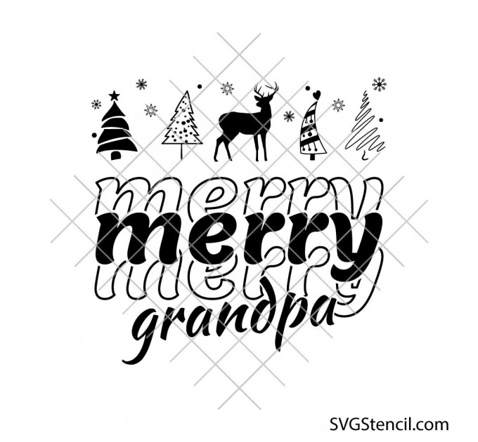 Merry grandpa svg | Christmas dad svg | Christmas sweater svg