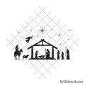 Nativity svg | Nativity scene svg | Holiday decoration decal