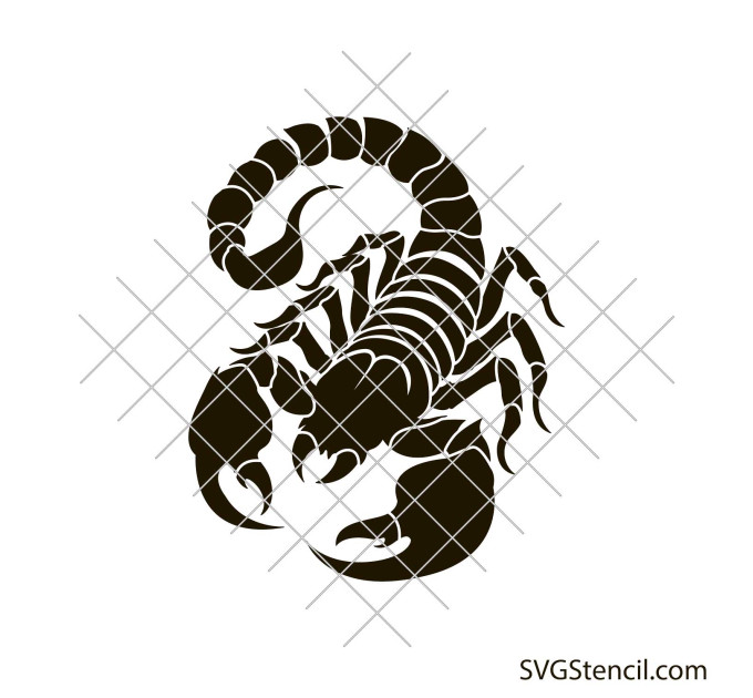 Scorpion clip art | Desert animal svg | Black scorpion svg
